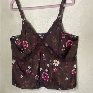 Old Navy Brown Fitted Bustier Tank Top
